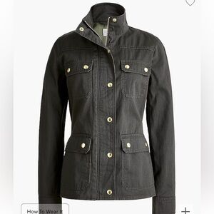 NWT Resin-coated twill field jacket
